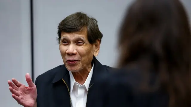 Mantan Presiden Filipina Rodrigo Duterte hadir di hadapan Mahkamah Pidana Internasional (ICC) di Den Haag, Belanda, Rabu (16/9/2026).