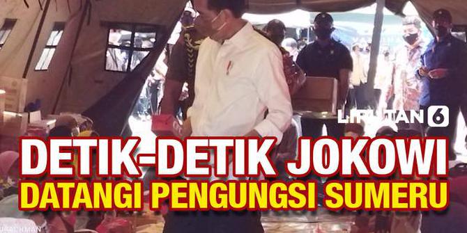 VIDEO: Momen Presiden Jokowi Temui Korban Erupsi Gunung Semeru