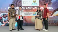 Brand kecantikan tanah air ESQA Cosmetics (ESQA) yang menyumbangkan donasi sebesar Rp600 juta untuk masyarakat sipil Palestina di Gaza. (Istimewa)