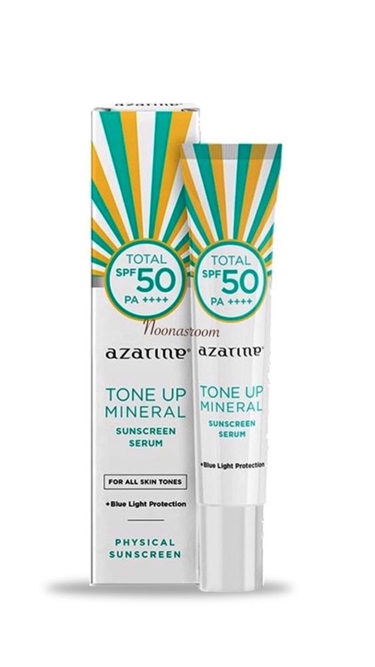 7. Azarine Tone Up Mineral Sunscreen Serum<br>