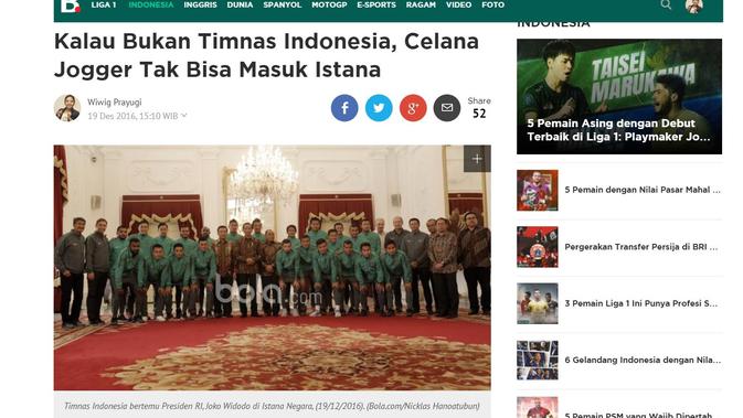 <p>Timnas Indonesia di Istana Negara. (Dok Bola.com)</p>