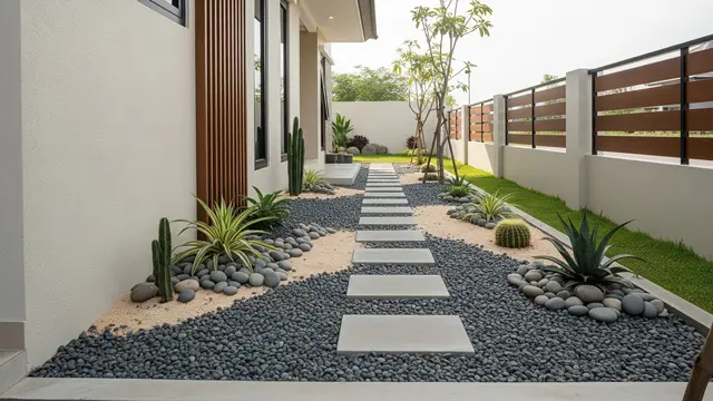 Desain Jalur Servis Samping Rumah yang Tetap Terlihat Rapi/Gemini AI