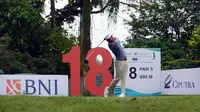 Lloyd Jefferson, pegolf asal Filipina berhasil memimpin leaderboard di Ciputra Golfpreneur 2022 (dok: BNI Ciputra Golfpreneur/Yongki Hermawan)