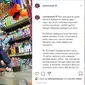 Tangkapan layar Instagram Menteri Keuangan Sri Mulyani Indrawati mengunjungi Pasar Santa di Kebayoran Jakarta.