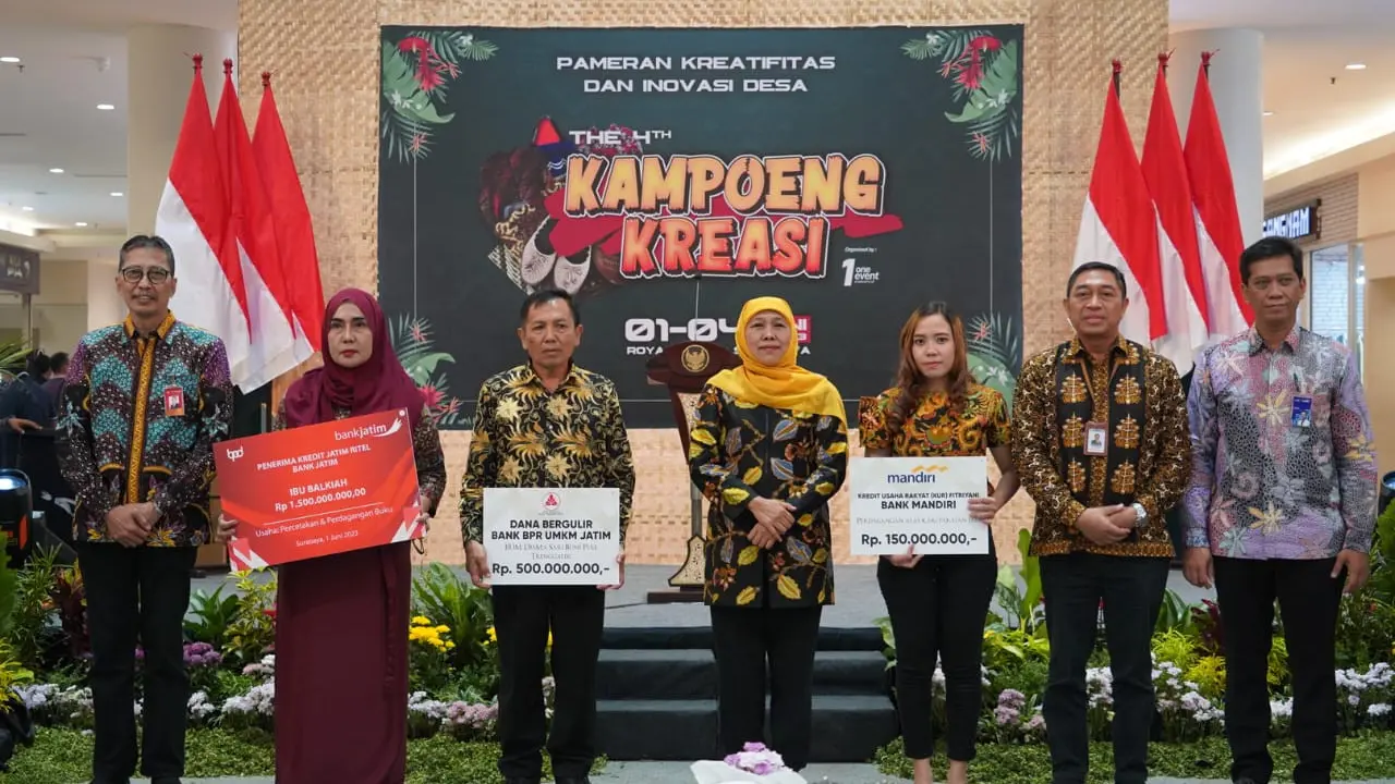Perkuat Pemberdayaan Masyarakat, Bank Jatim Salurkan Kredit Jatim Ritel di Kampoeng Kreasi