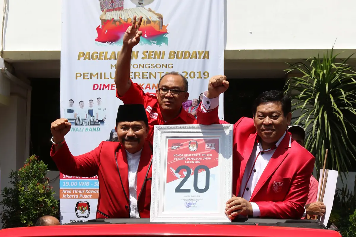 PKPI Mengarak Nomor Urut Peserta Pemilu