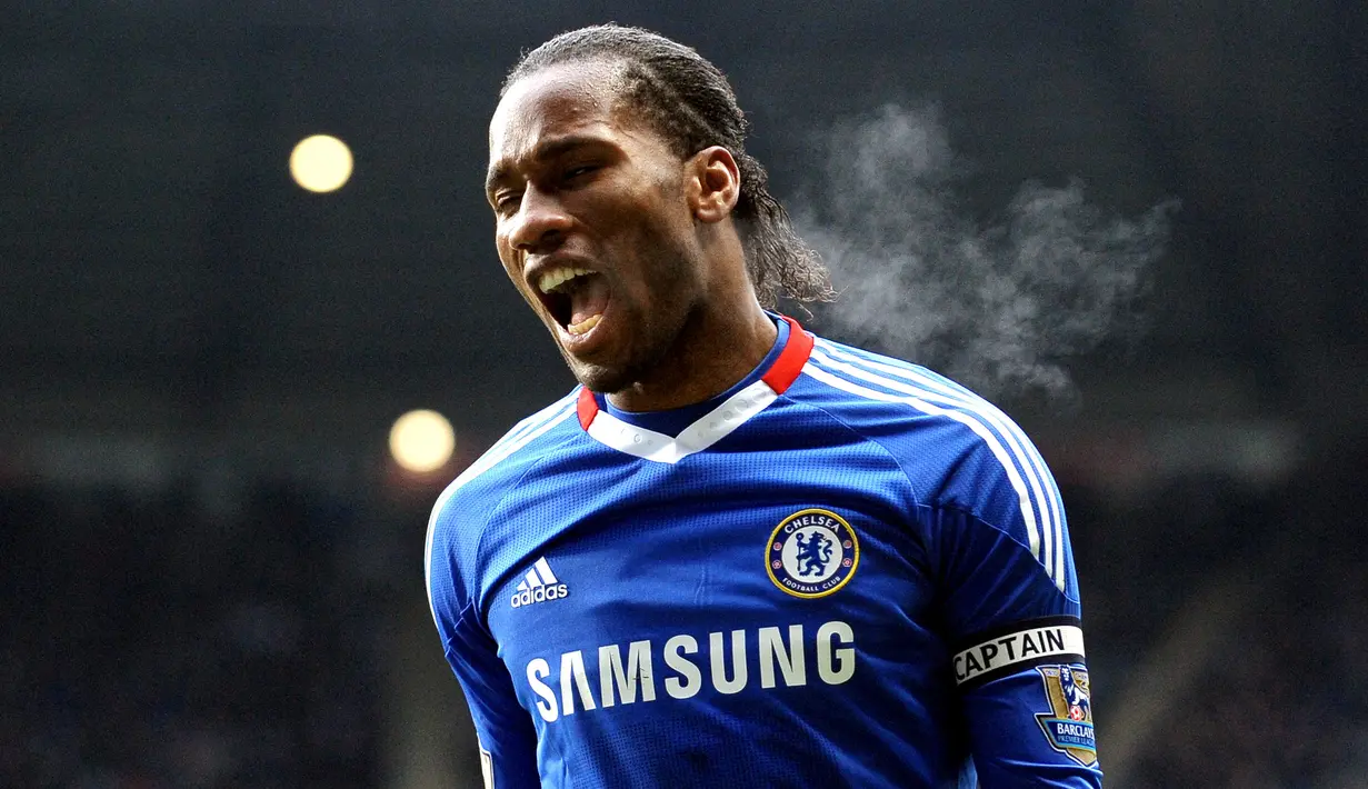 7. Didier Drogba - Pria asal Pantai Gading ini merupakan salah satu pembelian tersukses Jose Mourinho. Striker legendaris Chelsea ini ditebus The Blues dari Marseille seharga 38,5 juta euro. (AFP/Andrew Yates)