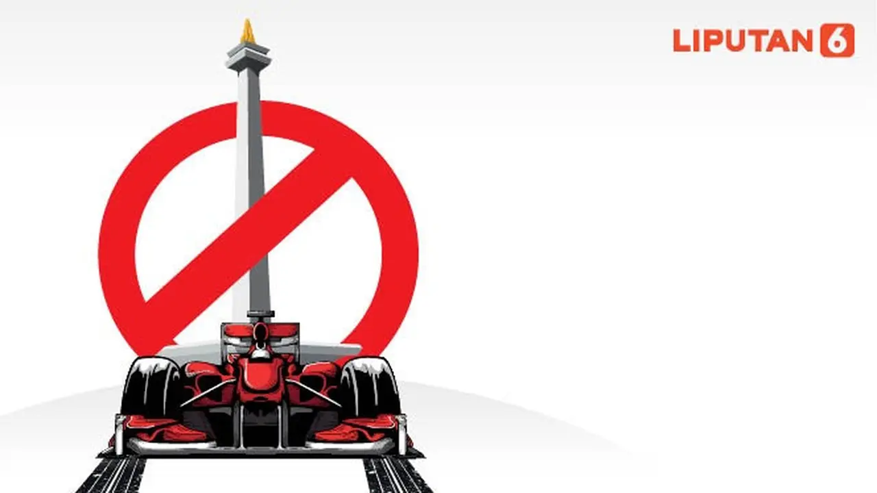 Banner Infografis Sirkuit Formula E Dilarang di Monas. (Liputan6.com/Abdillah)