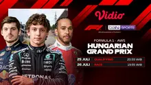 F1 Live AWS Hungarian Grand Prix di Vidio. (doc. vidio)