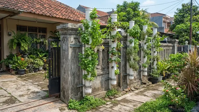 Kebun Pipa Vertikal Berlubang