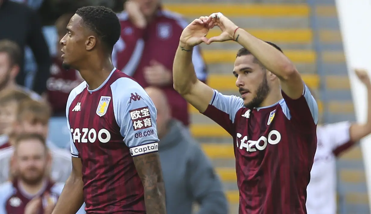 Emiliano Buendia. Gelandang serang berusia 24 tahun ini didatangkan Aston Villa dari Norwich City senilai 38,4 juta euro. Ia selalu diturunkan pelatih Dean Smith di tiga laga awal Liga Inggris musim ini dan telah mencetak 1 gol saat imbang 1-1 dengan Brentford. (Foto: PA via AP/Barrington Coombs)