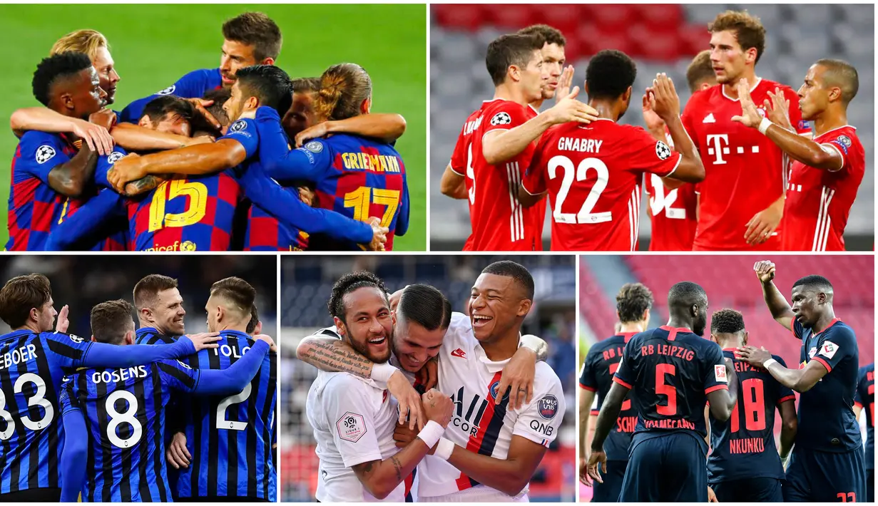 Delapan tim akan berjibaku di perempat final Liga Champions 2019-2020. Partai panas sarat gengsi akan tersaji kala Barcelona berhadapan dengan Bayern Munchen.
