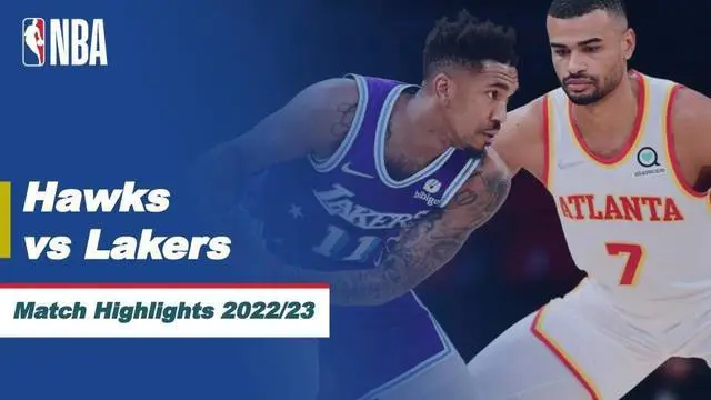 Berita video highlights pertandingan NBA 2022/2023, antara LA Lakers melawan Atlanta Hawks, Sabtu (7/1/23). Lakers menang dengan skor akhir 130-114.