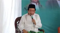 Muhdir Idaroh Wustho Jamiyyah Ahlith Thariqah al Mutabarah an Nadliyyah (JATMAN) Jakarta, Irawan Santoso Shiddiq mengecam imbauan azan maghrib diganti running  text. (Istimewa)