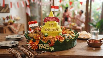Cara Membuat Hiasan Tumpeng 17 Agustus dari Bahan Masakan, Hasil Estetik dan Mudah Dibuat