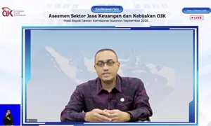 Kepala Eksekutif Pengawas Pasar Modal, Keuangan Derivatif, dan Bursa Karbon OJK Hasan Fawzi. (Foto: Liputan6.com/Immanuel Christian).
