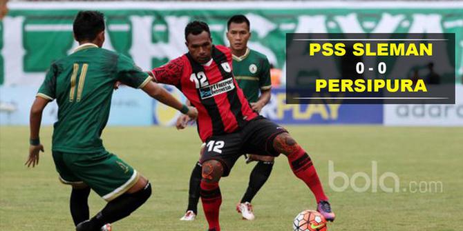 PSS Sleman dan Persipura Jayapura Bermain Imbang Tanpa Gol