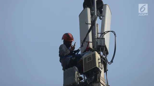 Potret Pekerja Pengecekan Jaringan Internet