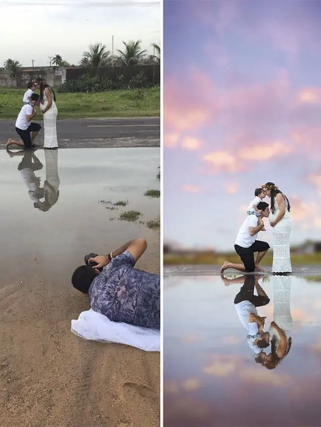 10 Potret Kocak Aksi Fotografer saat Abadikan Gambar Ini Penuh Perjuangan