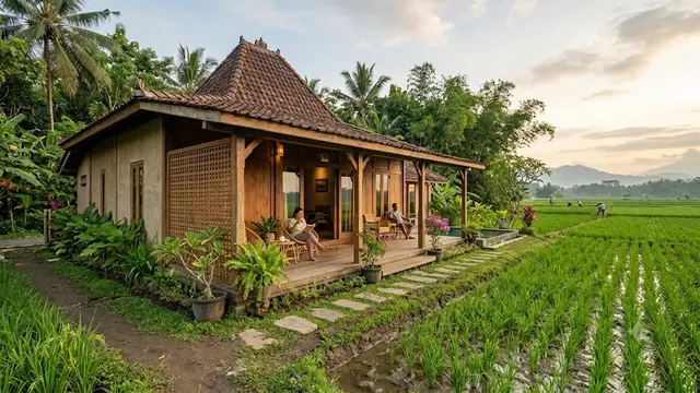 Inspirasi Rumah dengan Pemandangan Sawah