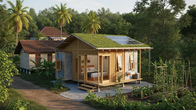 Inspirasi Rumah Kecil Bergaya Modern yang Tetap Asri dan Hemat Biaya di Kampung/Ilustrasi Gemini AI