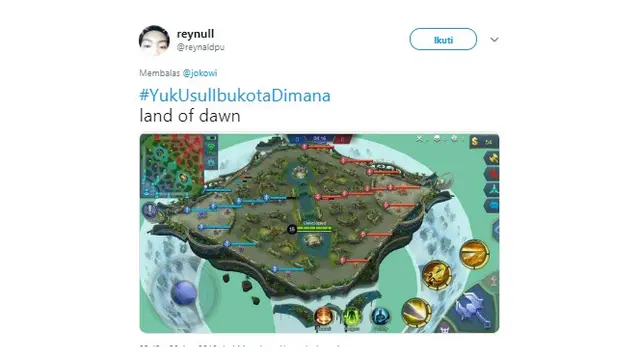 Ibu Kota ala Warganet (Sumber: Twitter/reynaldpu)