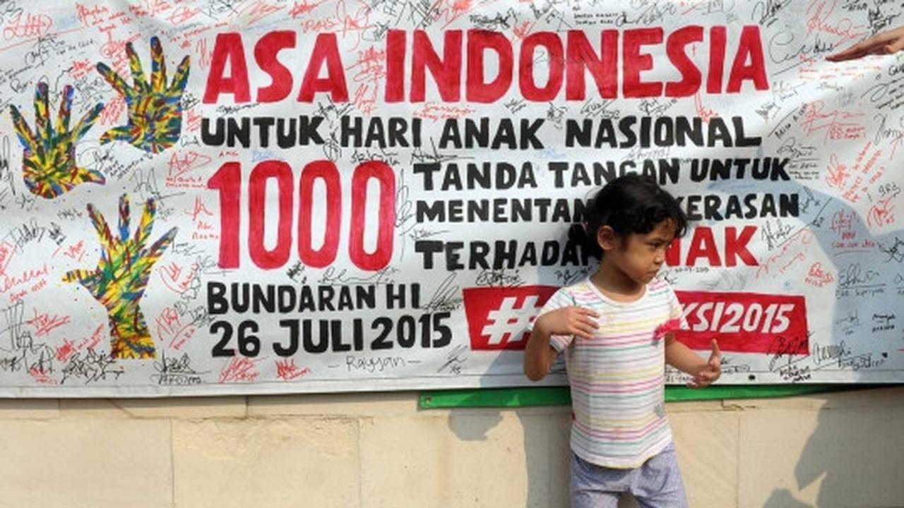 Aksi seribu tandatangan menentang kekerasan terhadap anak di HI