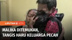 Tangis sukacita tak terbendung, setelah hampir sebulan Malika, korban penculikan tak bertemu kedua orang tuanya. Untuk sementara, Malika masih berada di RS Polri Kramatjati guna menjalani pemeriksaan kesehatan.