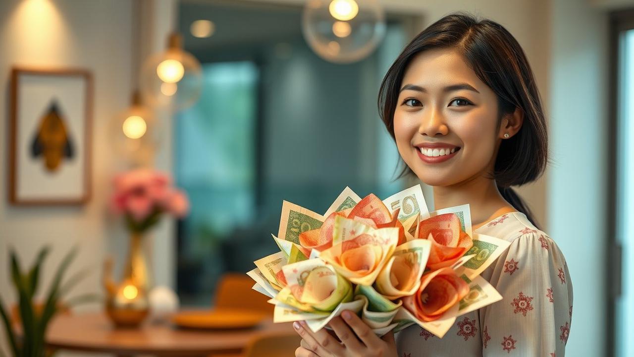 cara buat buket uang