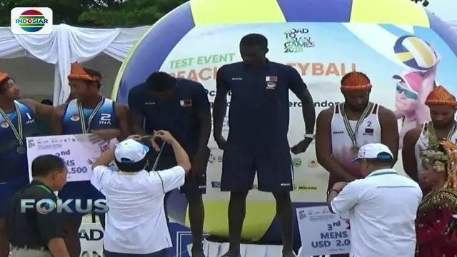 Target tim voli pantai Indonesia meraih emas di Jakabaring Sport City, Palembang, Sumatera Selatan, harus pupus setelah takluk dari Qatar.