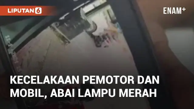 VIDEO: Kecelakaan Antara Pemotor dan Mobil Akibat Abai Lampu Merah di Sleman