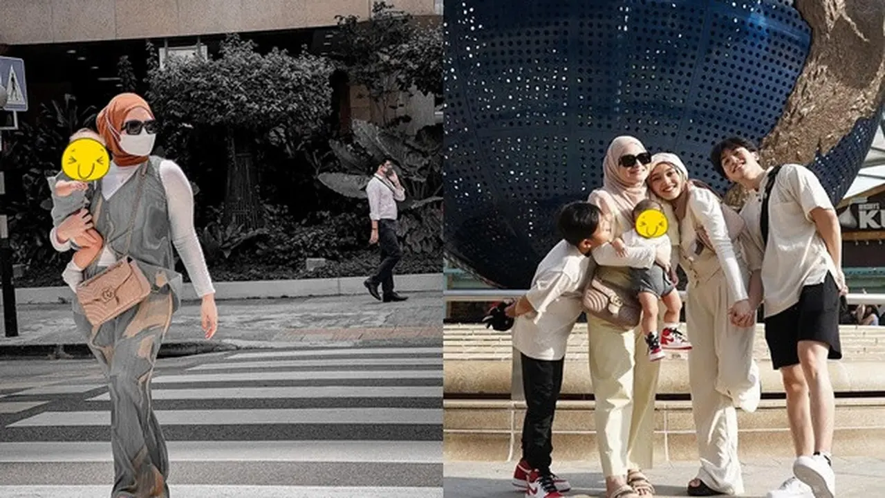 Tanpa Ditemani Sule, Ini 6 Momen Nathalie Holscher dan Anaknya Liburan di Singapura