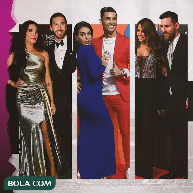 Cristiano Ronaldo dan Georgina Rodriguez, Lionel Messi dan Antonela Roccuzzo, Sergio Ramos dan Pilar Rubio