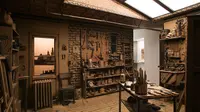 Tiruan Ruang Studio dari Kardus