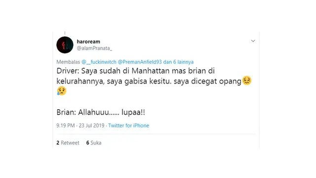 Imajinasi warganet soal Gojek Antarkan Makanan ke Rich Brian