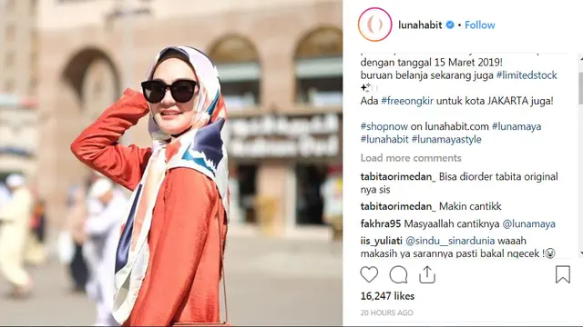 Luna Maya berjulan hijab (https://www.instagram.com/p/Bu8ZF3JhUh7/?utm_source=ig_embed)