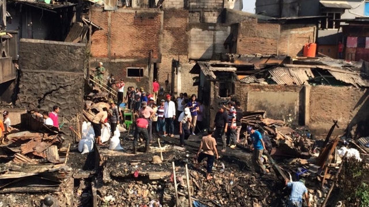 Kondisi Pasar Gembrong ludes dilalap si jago merah