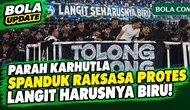 Parah Karhutla Indonesia, Bobotoh Persib Bentang Spanduk Protes Raksasa: Langit Seharusnya Biru!