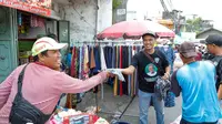 Kowarteg, Pedagang dan Juru Parkir Dukung Ganjar, Suarakan Program Revitalisasi Pasar.