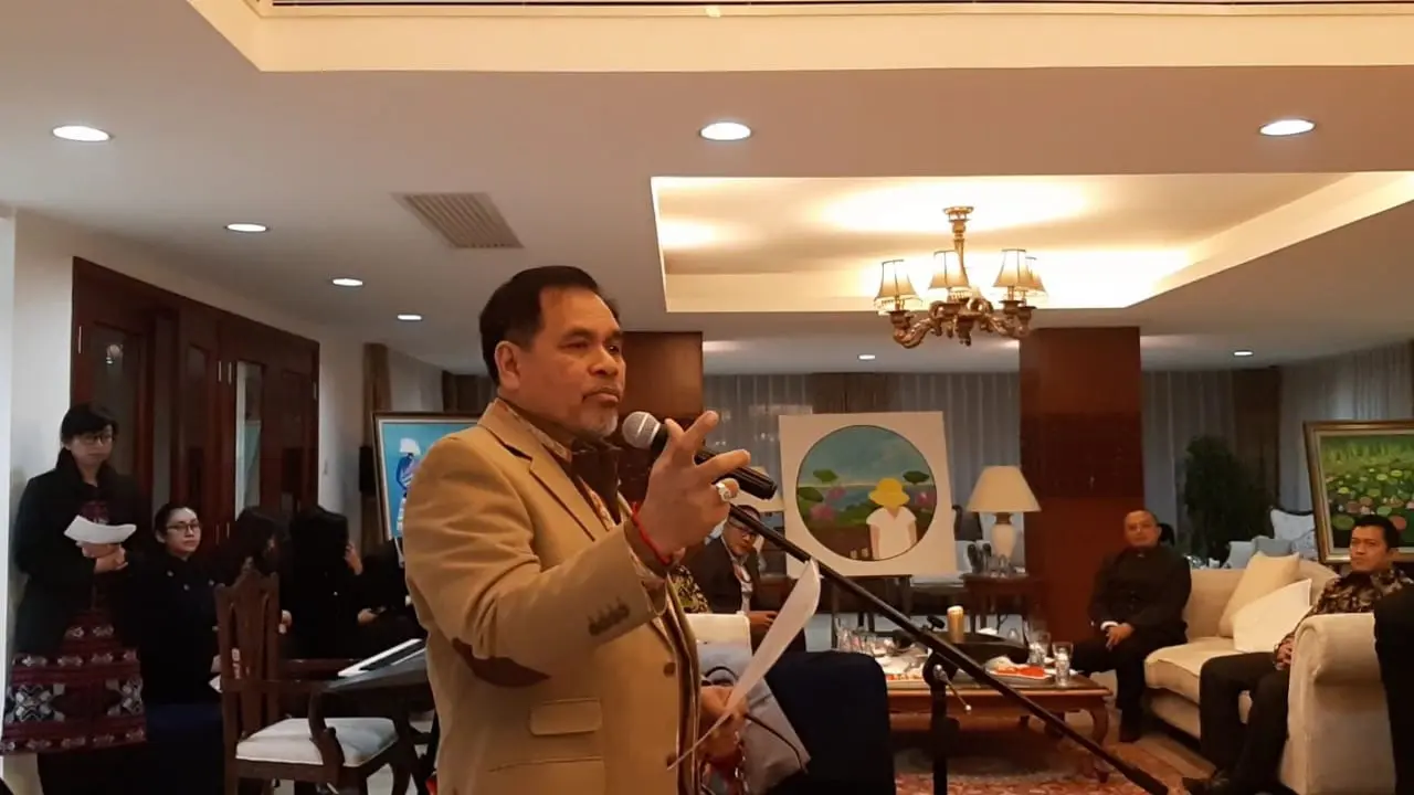 Duta Besar RI untuk China, Djauhari Oratmangun di Wisma KBRI Beijing (19/2/2019) (Rizki Akbar Hasan / Liputan6.com)