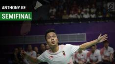Anthony Sinisuka Ginting melaju ke semifinal Asian Games 2018 usai menaklukkan Chen Long.