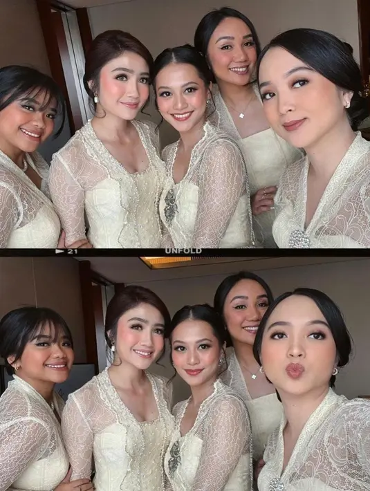 Tak hanya sendiri, Febby Rastanty juga mengunggah foto bersama bridesmaid lainnya. [instagram/febbyrastanty]