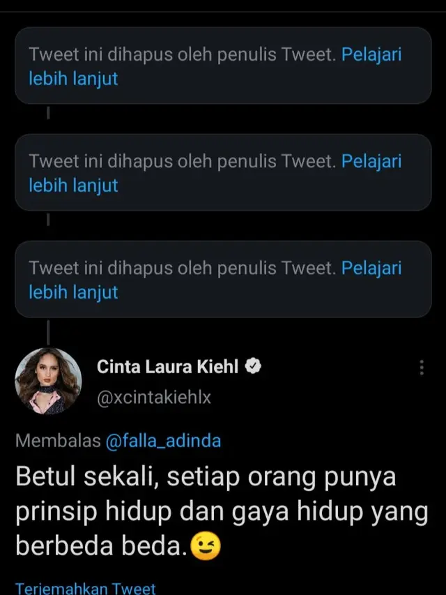 Dikritik Selebtwit Soal Tas Branded, Cinta Laura Jawab Santai Tapi Menohok. (foto: Twitter)