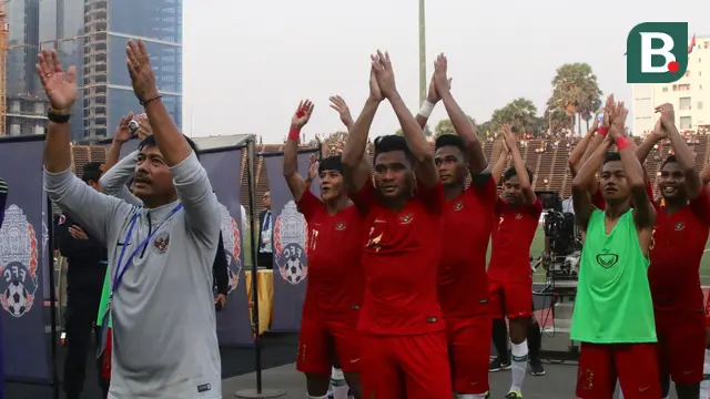 Indra Sjafri dan para pemain Timnas Indonesia U-22