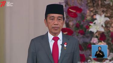 Presiden Jokowi dan Wapres Ma'ruf Amin Kompak Kenakan Setelan Jas di Upacara Penurunan Bendera