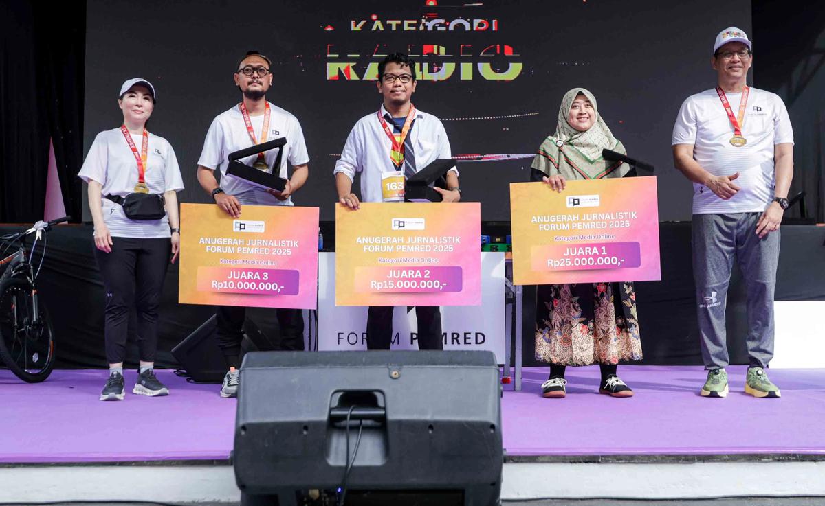 FOTO: Serunya Run for Good Journalism 2025 Bareng Menkeu Purbaya