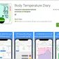 Aplikasi ini disebut-sebut bisa mengukur suhu tubuh, padahal kenyataannya aplikasi ini hanyalah aplikasi untuk mencatat suhu tubuh dan menganalisanya (Foto: Google Play Store)