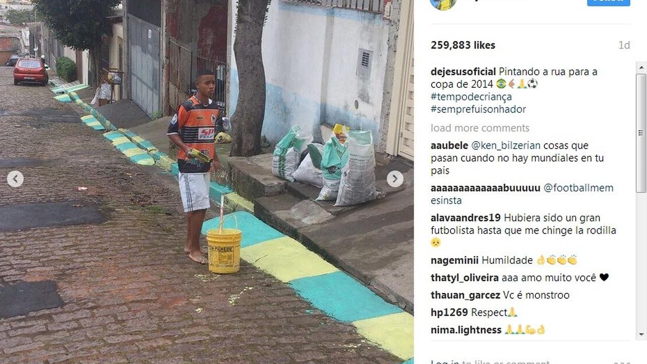 Gabriel Jesus saat masih remaja di Piala Dunia 2014