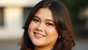 Model Rambut Panjang Gelombang untuk Wajah Chubby. (Foto: AI)
