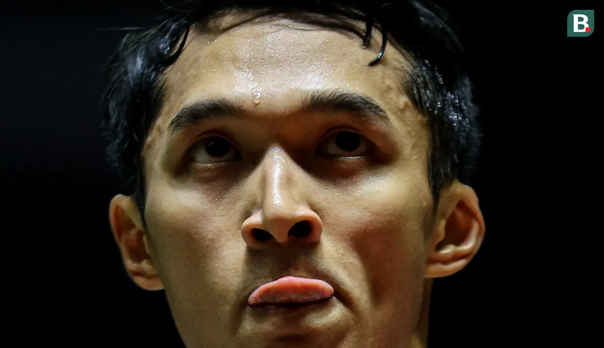 <p>Pebulu tangkis tunggal putra Indonesia, Jonatan Christie saat melawan wakil Jepang, Kenta Nishimoto pada laga perempat final Indonesia Masters 2025 di Istora Senayan, Jakarta, Jumat (24/01/2025). (Bola.com/Bagaskara Lazuardi)</p>
